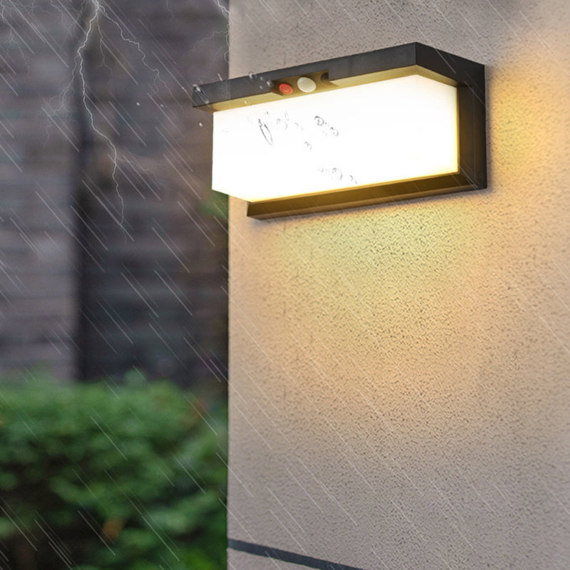 Solar Plastic & PC Rectangular LED Wall Sconce Lamp