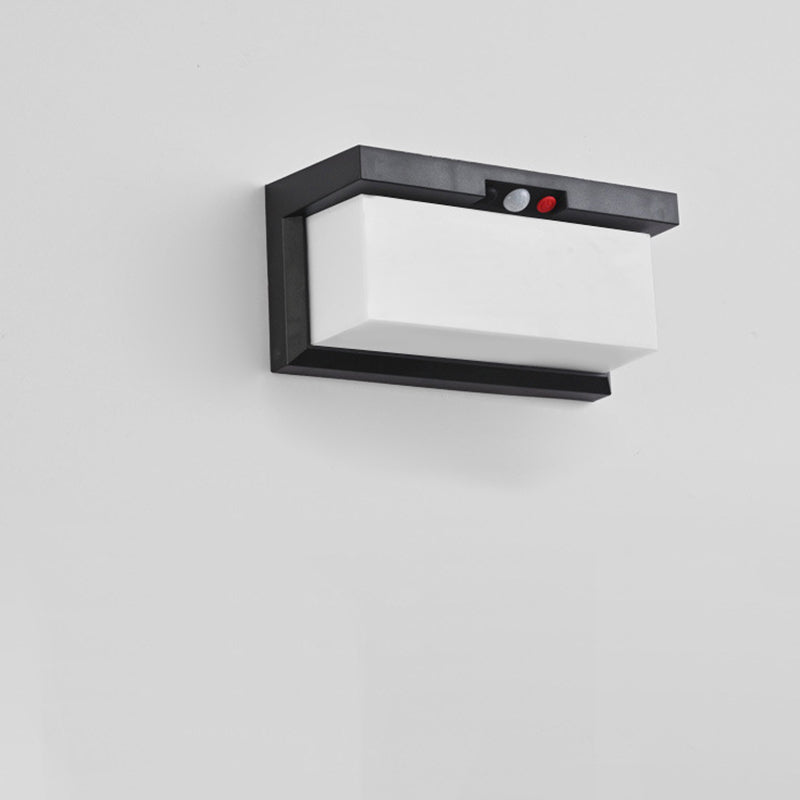 Solar Plastic & PC Rectangular LED Wall Sconce Lamp