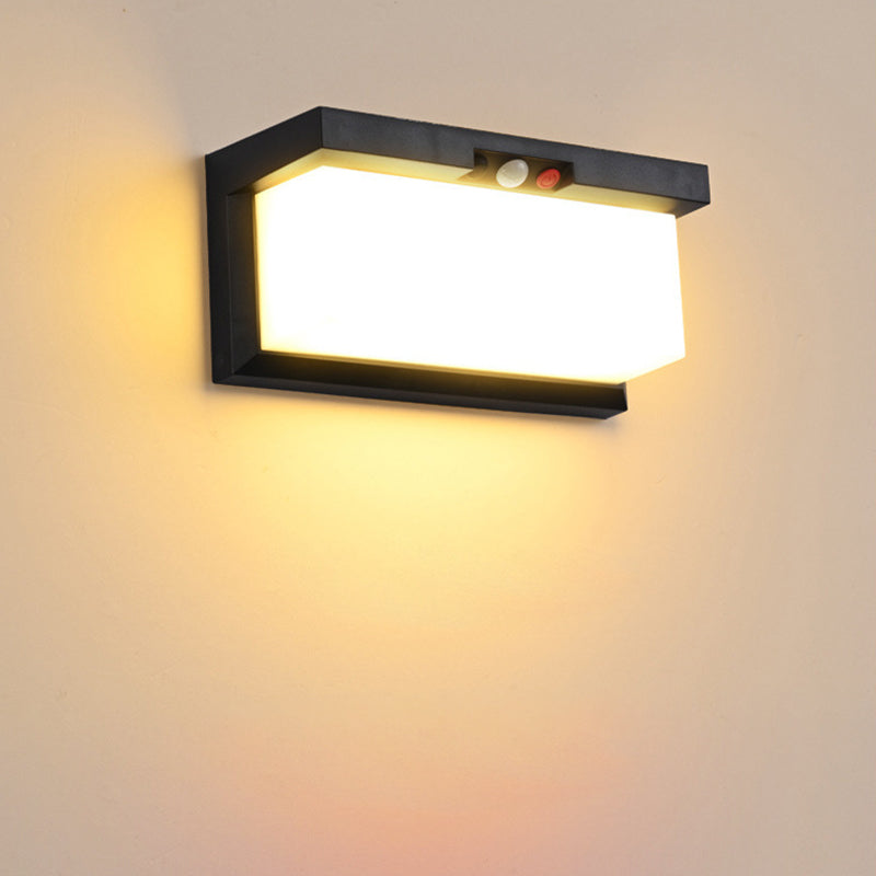 Solar Plastic & PC Rectangular LED Wall Sconce Lamp