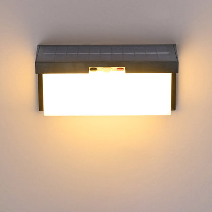 Solar Plastic & PC Rectangular LED Wall Sconce Lamp