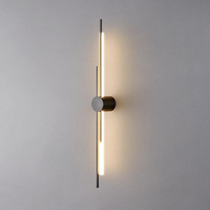 Minimalist Brass And Acrylic Linear LED Wall Sconce Lamp
