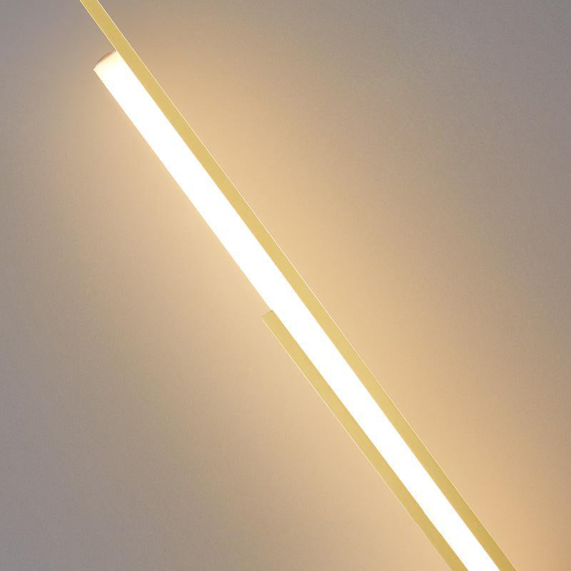 Minimalist Brass And Acrylic Linear LED Wall Sconce Lamp