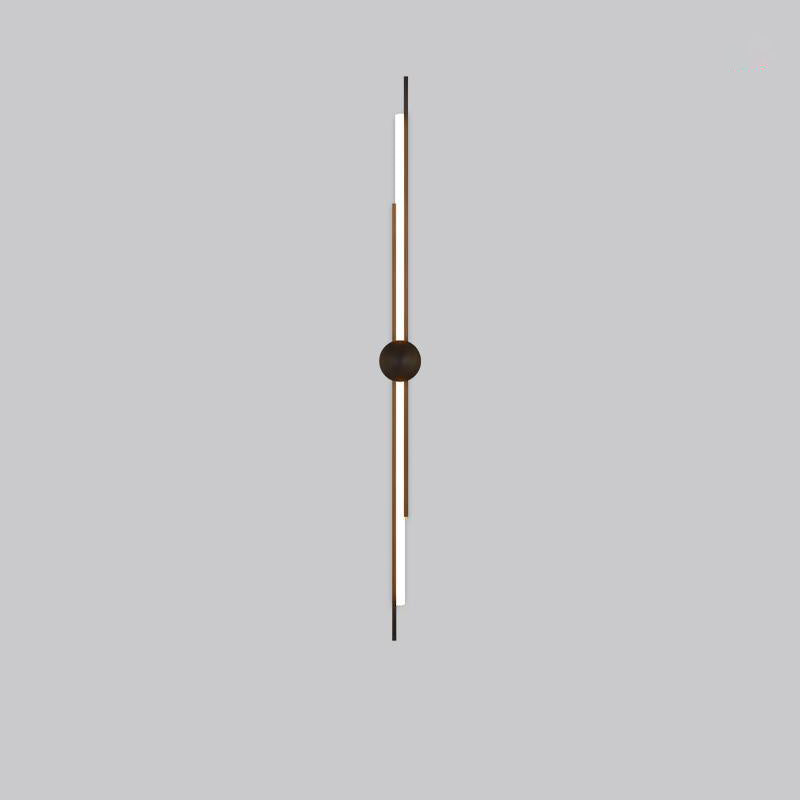 Minimalist Brass And Acrylic Linear LED Wall Sconce Lamp