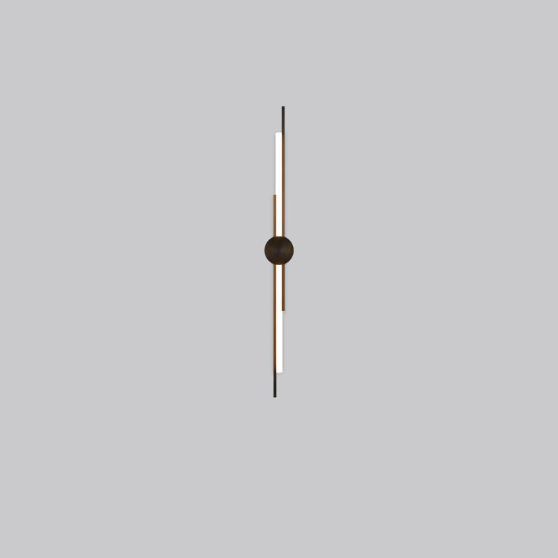 Minimalist Brass And Acrylic Linear LED Wall Sconce Lamp