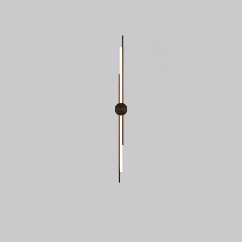 Minimalist Brass And Acrylic Linear LED Wall Sconce Lamp