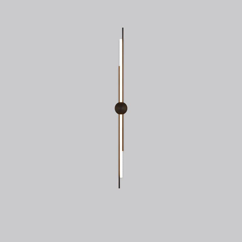 Minimalist Brass And Acrylic Linear LED Wall Sconce Lamp