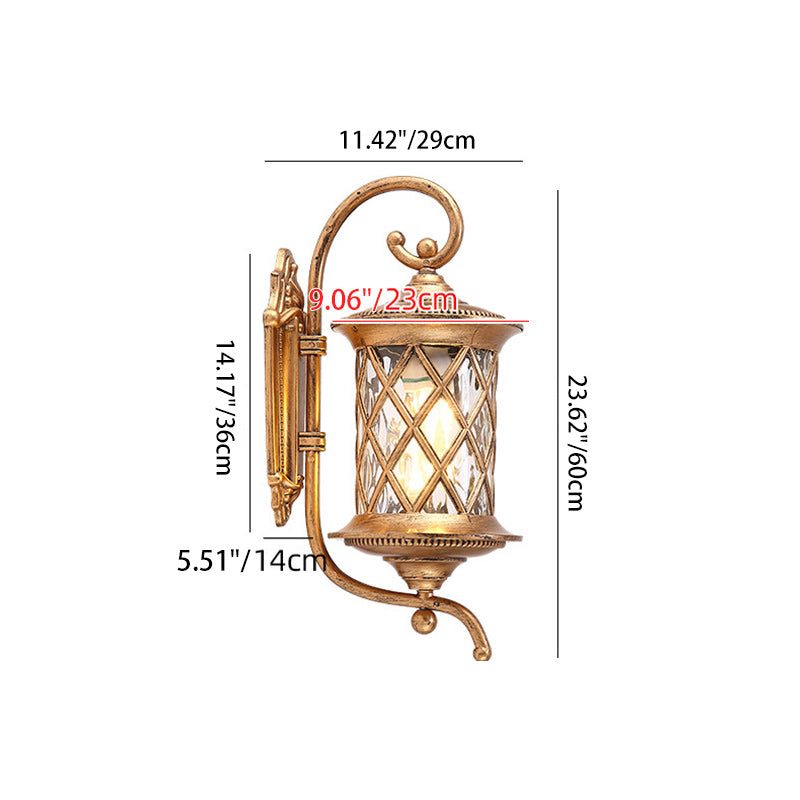Aluminum Cylindrical 1-Light Waterproof Wall Sconce Lamp