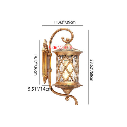 Aluminum Cylindrical 1-Light Waterproof Wall Sconce Lamp