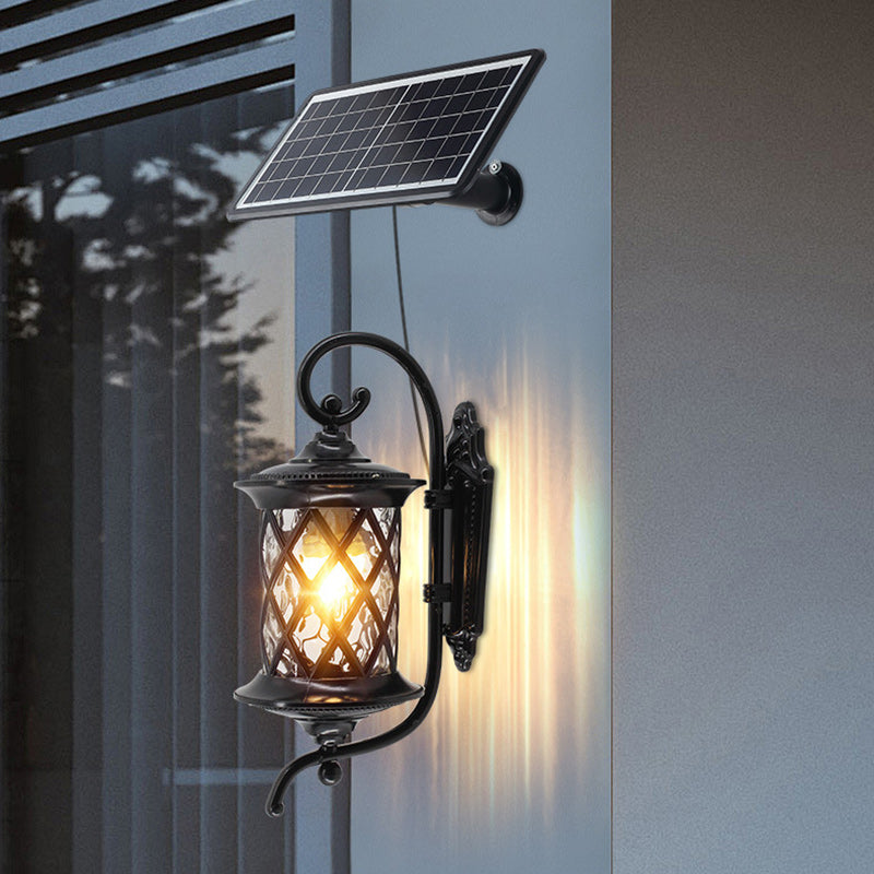 Aluminum Cylindrical Solar LED Waterproof Wall Sconce Lamp