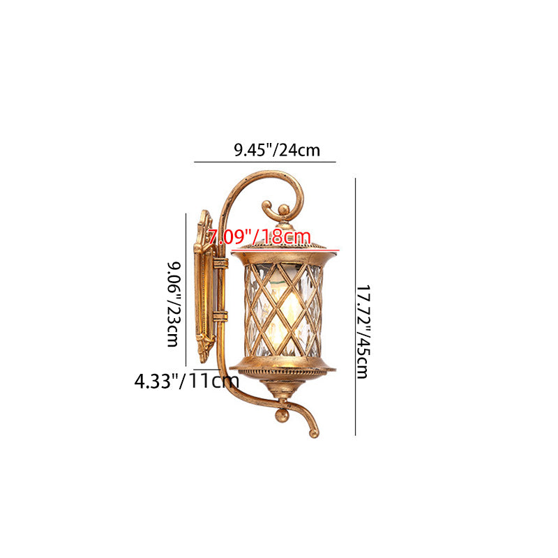Aluminum Cylindrical Solar LED Waterproof Wall Sconce Lamp