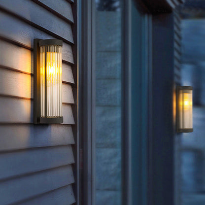 Stainless Cylinder LED Solar Waterproof Wall Sconce Lamp