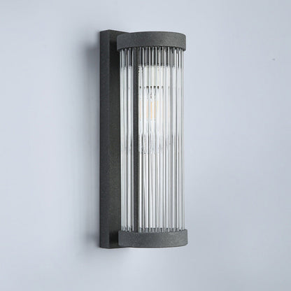 Stainless Cylinder LED Solar Waterproof Wall Sconce Lamp