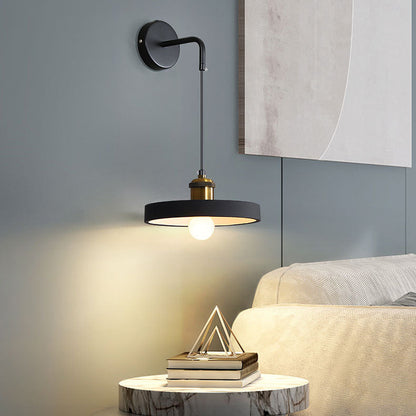 Nordic Metal & Resin Cylindrical 1-Light Wall Sconce Lamp