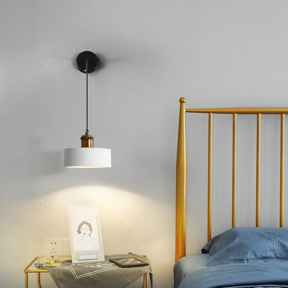 Nordic Metal & Resin Cylindrical 1-Light Wall Sconce Lamp