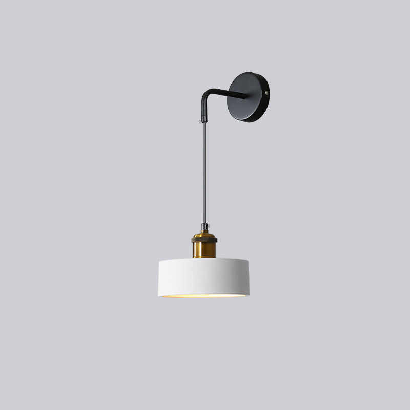 Nordic Metal & Resin Cylindrical 1-Light Wall Sconce Lamp