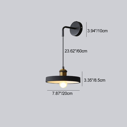 Nordic Metal & Resin Cylindrical 1-Light Wall Sconce Lamp