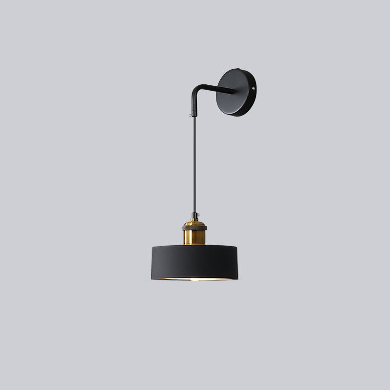 Nordic Metal & Resin Cylindrical 1-Light Wall Sconce Lamp