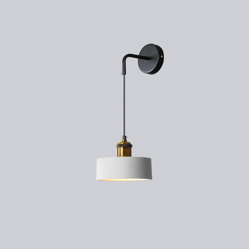 Nordic Metal & Resin Cylindrical 1-Light Wall Sconce Lamp