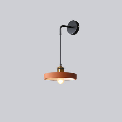 Nordic Metal & Resin Cylindrical 1-Light Wall Sconce Lamp