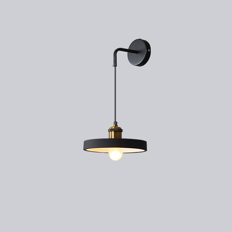 Nordic Metal & Resin Cylindrical 1-Light Wall Sconce Lamp