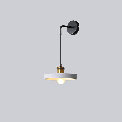 Nordic Metal & Resin Cylindrical 1-Light Wall Sconce Lamp