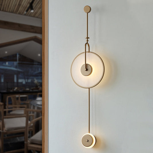 Modern Minimalist Iron Acrylic Round LED Wall Sconce Lamp
