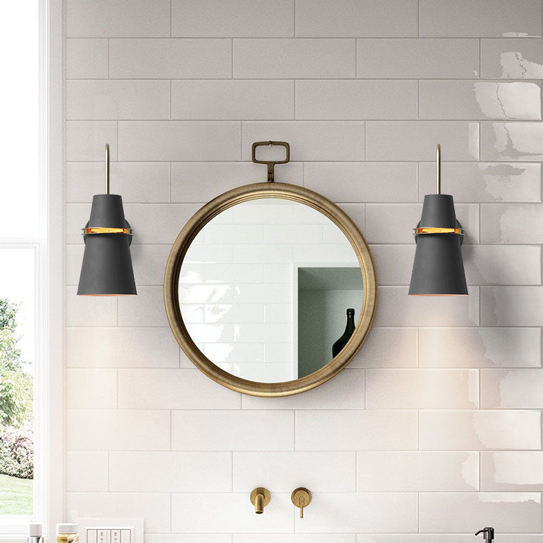 Contemporary Nordic Iron Conical 1-Light Wall Sconce Lamp