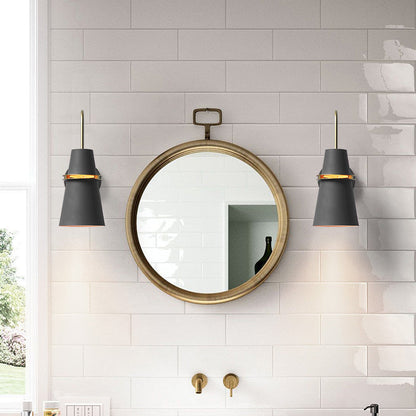 Contemporary Nordic Iron Conical 1-Light Wall Sconce Lamp