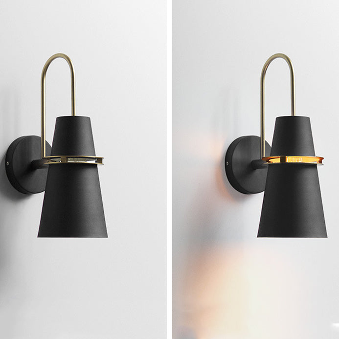Contemporary Nordic Iron Conical 1-Light Wall Sconce Lamp