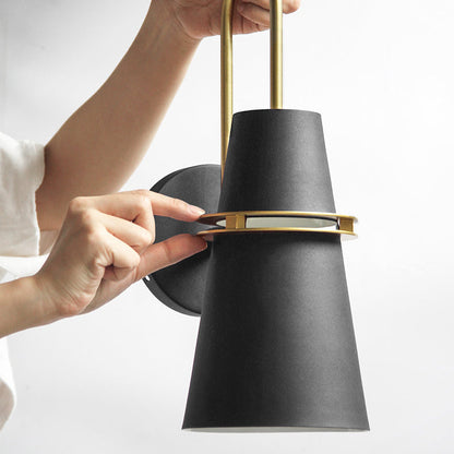 Contemporary Nordic Iron Conical 1-Light Wall Sconce Lamp