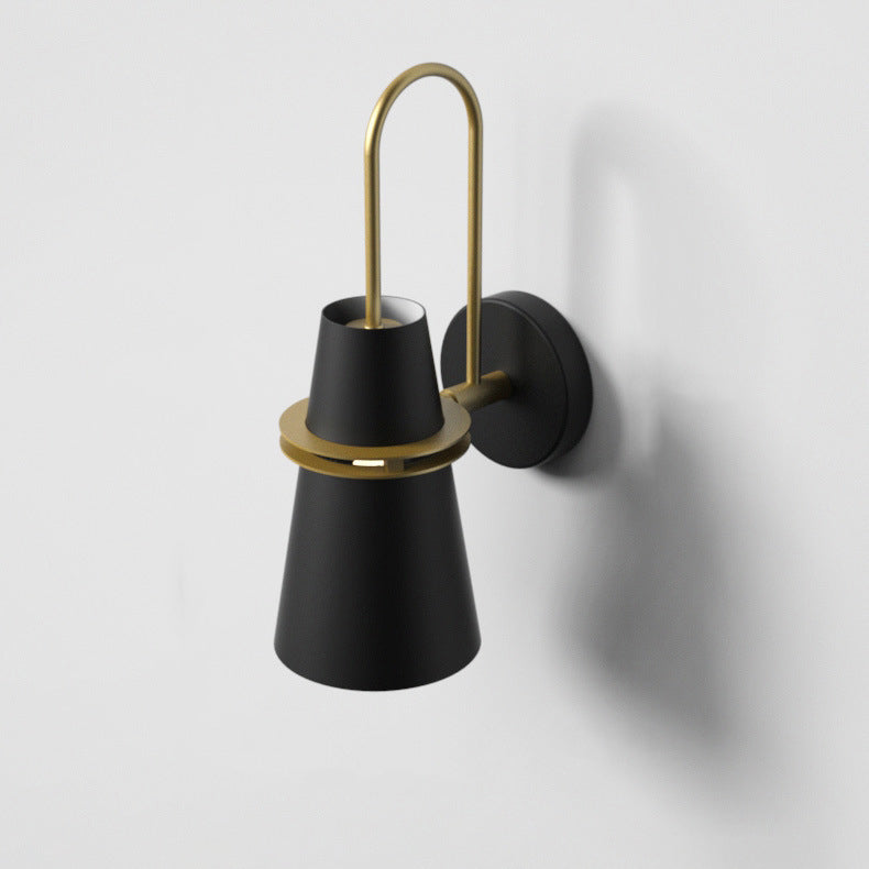 Contemporary Nordic Iron Conical 1-Light Wall Sconce Lamp