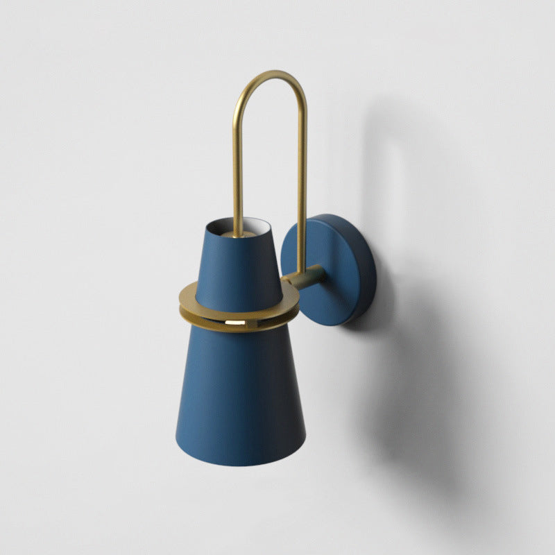 Contemporary Nordic Iron Conical 1-Light Wall Sconce Lamp