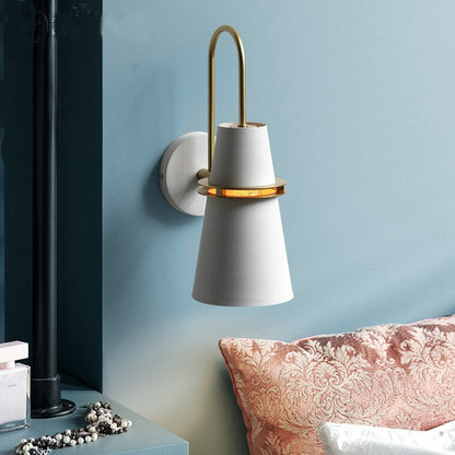 Contemporary Nordic Iron Conical 1-Light Wall Sconce Lamp
