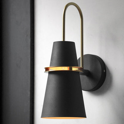 Contemporary Nordic Iron Conical 1-Light Wall Sconce Lamp