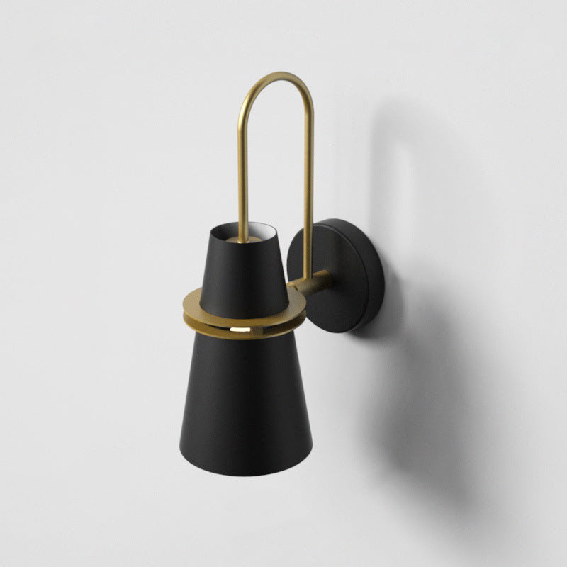 Contemporary Nordic Iron Conical 1-Light Wall Sconce Lamp
