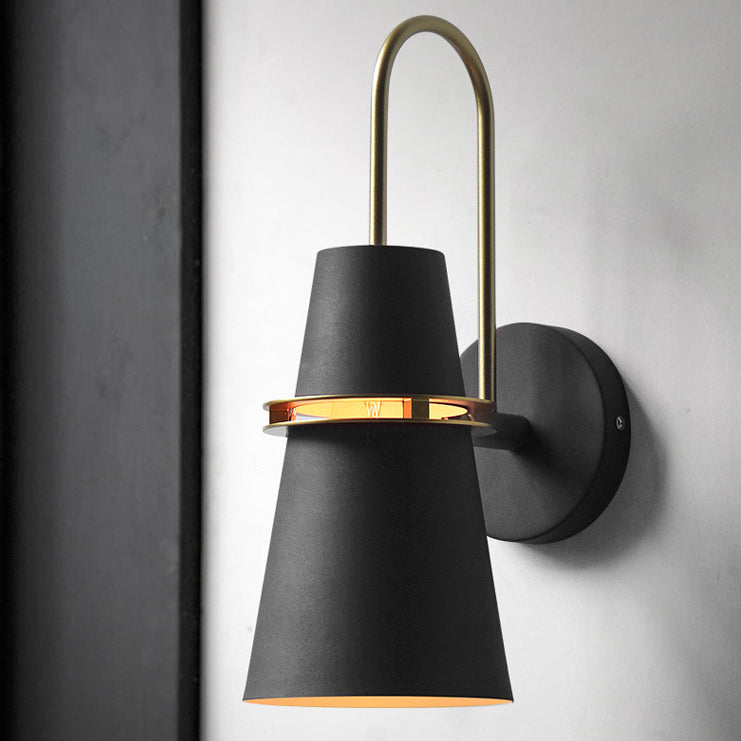 Contemporary Nordic Iron Conical 1-Light Wall Sconce Lamp