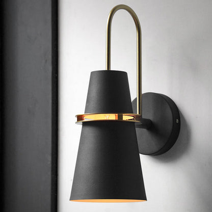 Contemporary Nordic Iron Conical 1-Light Wall Sconce Lamp