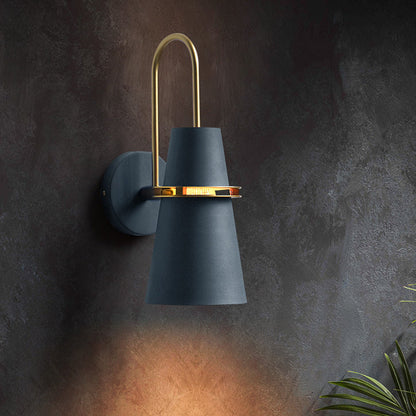 Contemporary Nordic Iron Conical 1-Light Wall Sconce Lamp