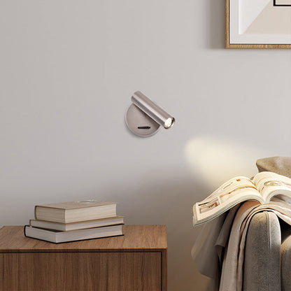 Steel Round LED Wall Sconce Lamp With Adjustable Head