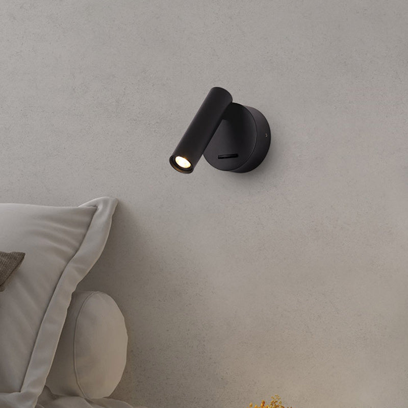 Steel Round LED Wall Sconce Lamp With Adjustable Head