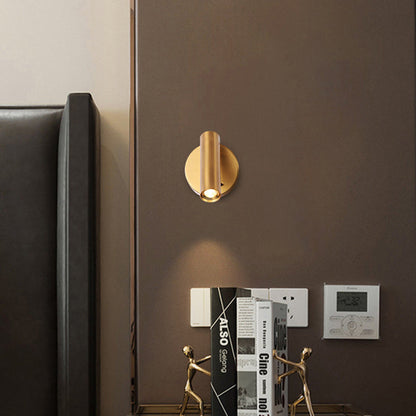 Steel Round LED Wall Sconce Lamp With Adjustable Head