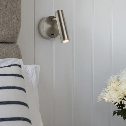 Steel Round LED Wall Sconce Lamp With Adjustable Head