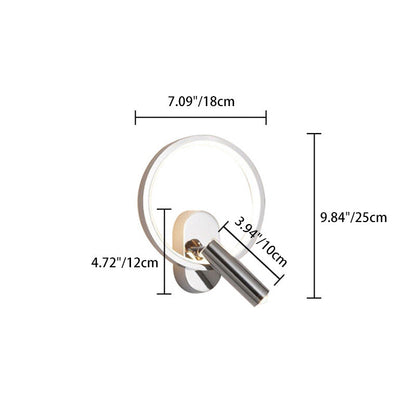 Aluminum LED Wall Sconce Lamp With Adjustable Spotlight