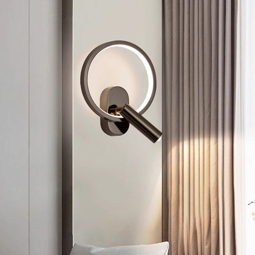 Aluminum LED Wall Sconce Lamp With Adjustable Spotlight