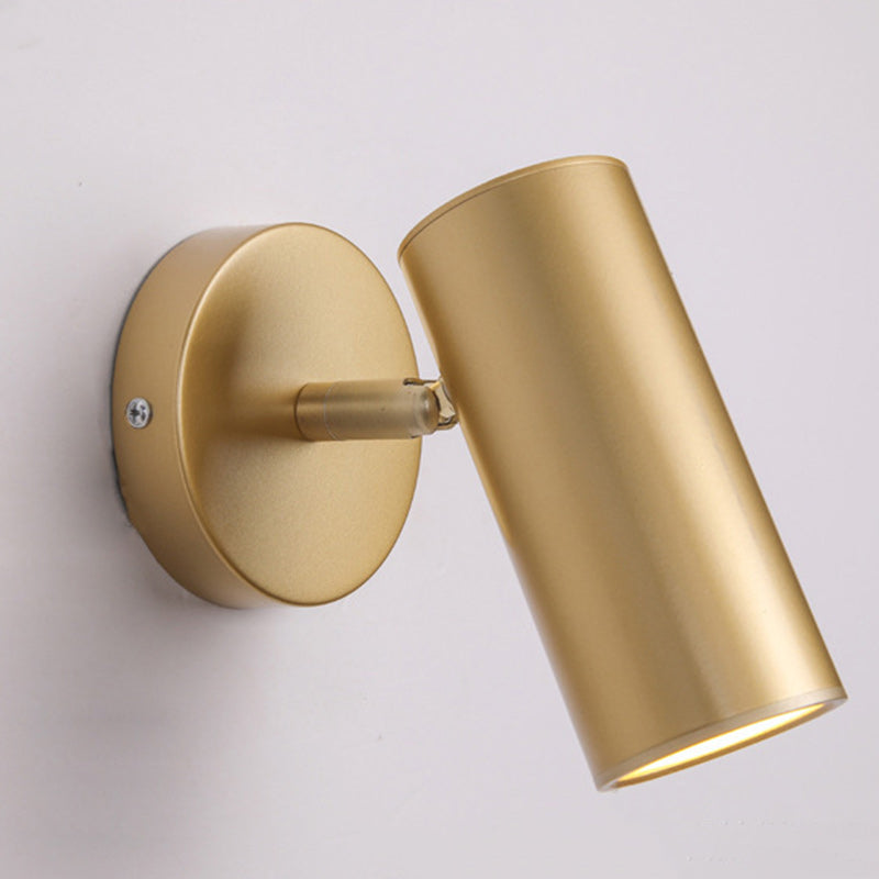 Iron & Acrylic Cylindrical 1-Light Wall Sconce Lamp