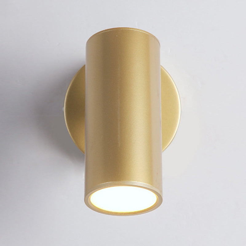 Iron & Acrylic Cylindrical 1-Light Wall Sconce Lamp