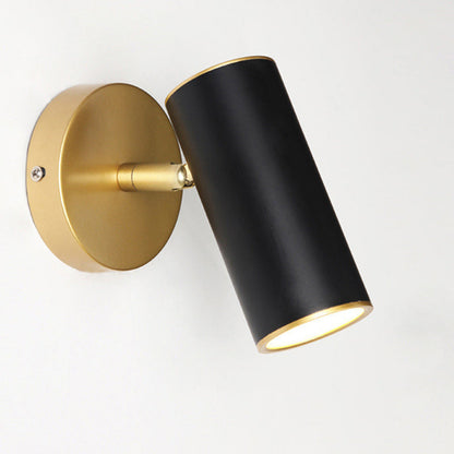 Iron & Acrylic Cylindrical 1-Light Wall Sconce Lamp
