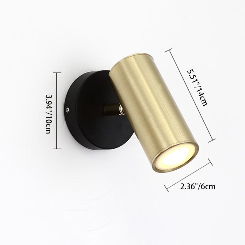 Iron & Acrylic Cylindrical 1-Light Wall Sconce Lamp