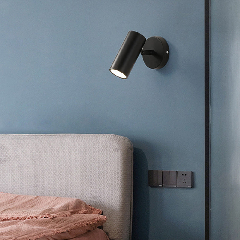 Iron & Acrylic Cylindrical 1-Light Wall Sconce Lamp