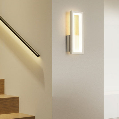 Minimalist Iron & Acrylic Rectangular LED Wall Sconce Lamp